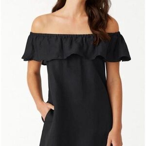 Tommy Bahama Off-Shoulder Black Dress